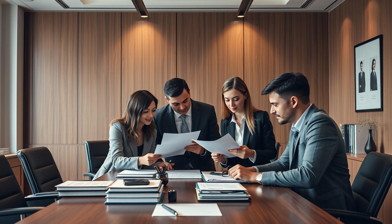 Senior legal team and family support